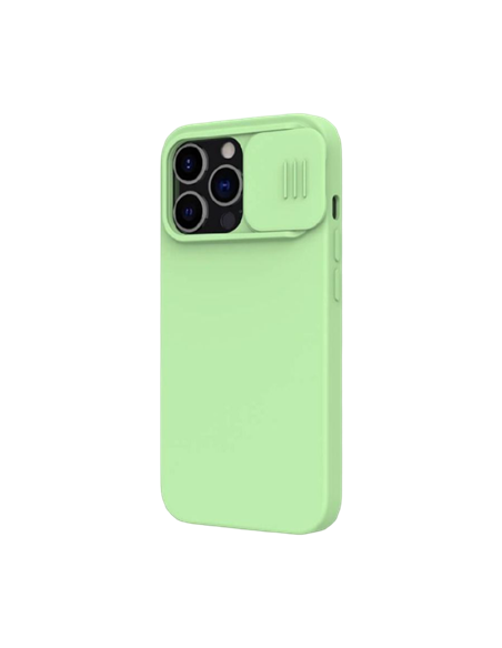 Husă Nillkin iPhone 13 Pro, CamShield Silky Silicone, Mint Green