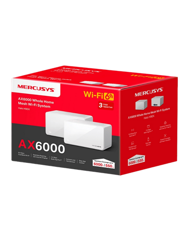 Домашняя Mesh Wi-Fi система MERCUSYS Halo H90X(2-pack), Wi-Fi, Белый