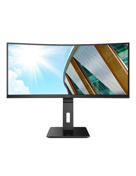 34" Монитор AOC CU34P2A, VA 3440x1440 WQHD, Чёрный