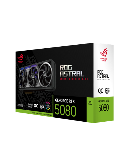 Видеокарта ASUS ROG-ASTRAL-RTX5080-O16G-GAMING, 16GB GDDR7 256бит
