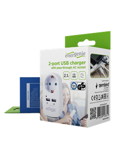 Зарядное устройство Energenie EG-ACU2-02, Белый 2