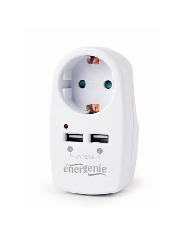Зарядное устройство Energenie EG-ACU2-02, Белый