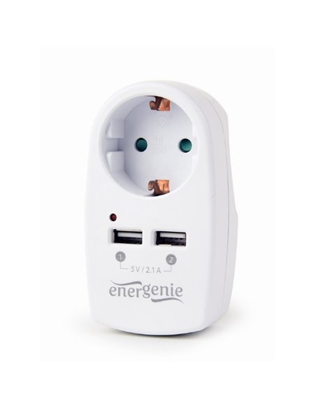 Зарядное устройство Energenie EG-ACU2-02, Белый