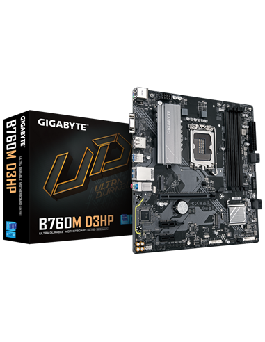 Материнская плата Gigabyte B760M D3HP, LGA1700, Intel B760, Micro-ATX