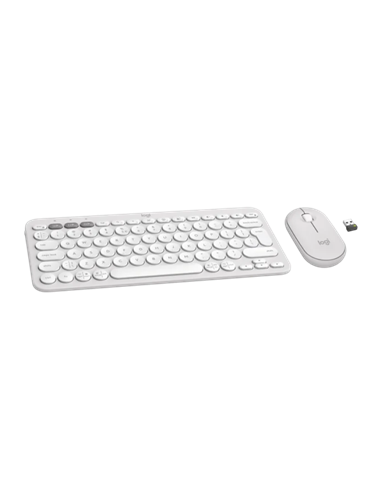 Set Tastatură + Mouse Logitech Pebble 2 Combo, Fără fir, Alb