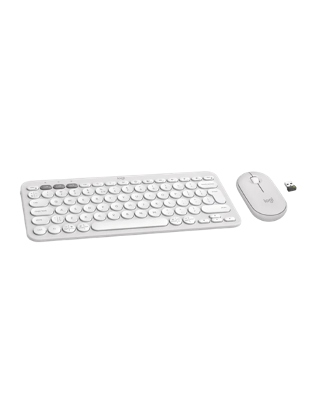 Set Tastatură + Mouse Logitech Pebble 2 Combo, Fără fir, Alb
