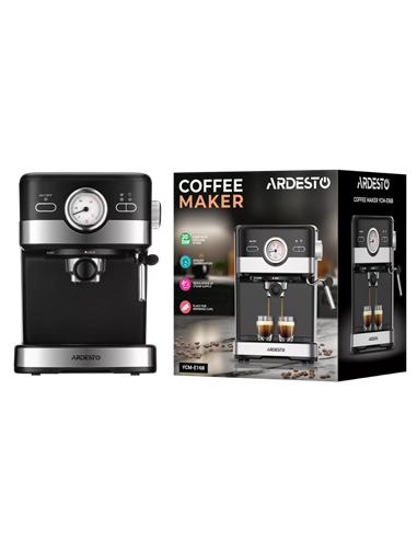 Cafetiera manuala Ardesto YCM-E16B, 1100W, Negru