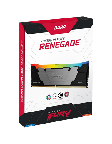 Оперативная память Kingston FURY Renegade RGB, DDR4 SDRAM, 3200 МГц, 64Гб, KF432C16RB2AK2/64