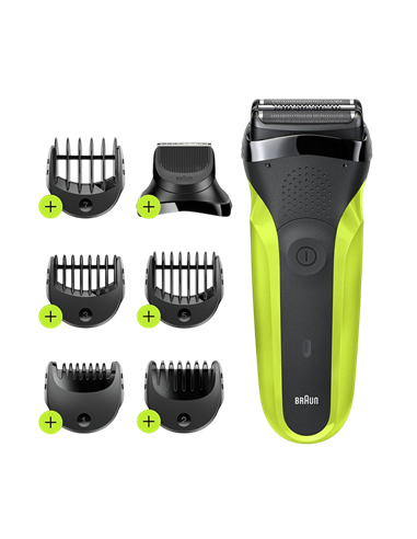 Aparat de ras electric Braun 300BT, Negru | Verde