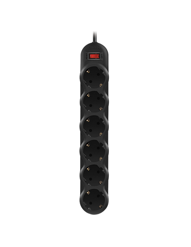 Prelungitor electric SVEN SF-06E, 6 Prize, 3m, Negru