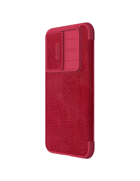 Husă tip carte Nillkin Samsung Galaxy S23 FE Qin Pro, Roșu