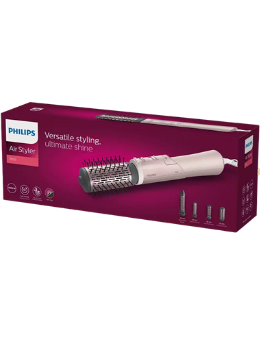 Uscător de păr-perie Philips BHA735/00, 1000W, Roz