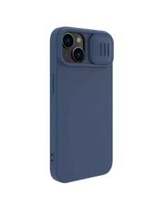 Чехол Nillkin iPhone 15 Plus, CamShield Silky Silicone, Темно-синий 2