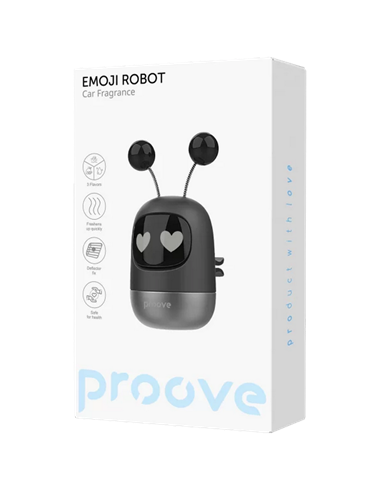 Ароматизатор для авто Proove Emoji Robot Lovely, Чёрный