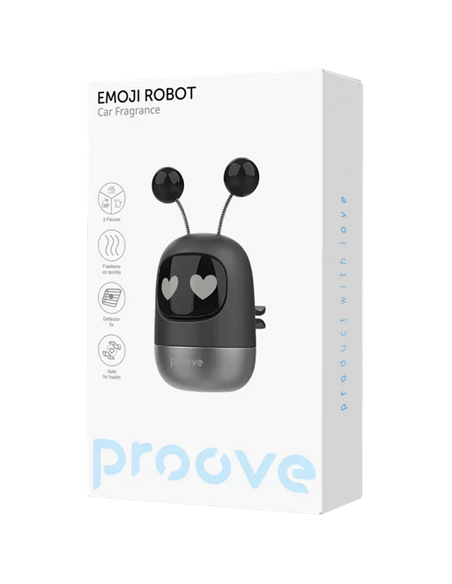 Ароматизатор для авто Proove Emoji Robot Lovely, Чёрный