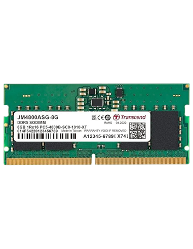Memorie RAM Transcend JM4800ASG-8G, DDR5 SDRAM, 4800 MHz, 8GB, JM4800ASG-8G