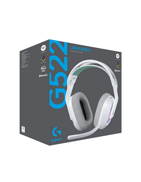 Наушники Logitech G522, Bluetooth/USB, Белый
