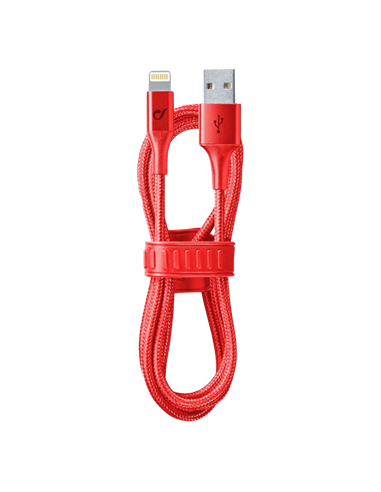 Cablu încărcare și sincronizare Cellularline Satellite MFI, USB Type-A/Lightning, 1m, Roșu