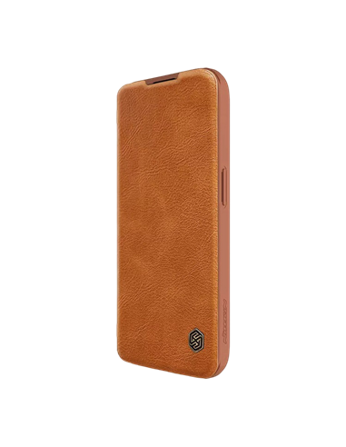 Husă tip carte Nillkin iPhone 15 Pro - Qin Pro, Maro