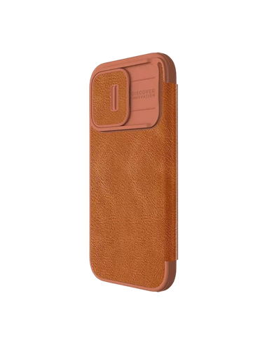 Husă tip carte Nillkin iPhone 15 Pro - Qin Pro, Maro