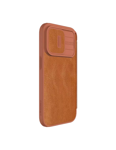 Husă tip carte Nillkin iPhone 15 Pro - Qin Pro, Maro