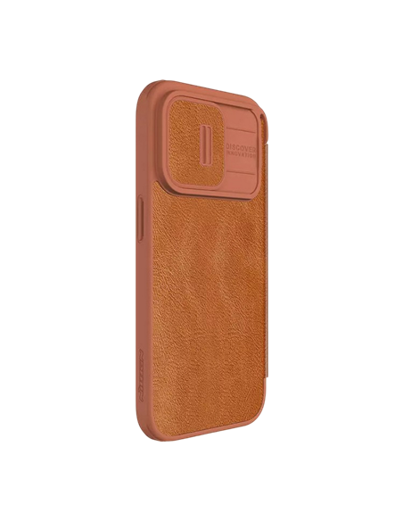 Husă tip carte Nillkin iPhone 15 Pro - Qin Pro, Maro