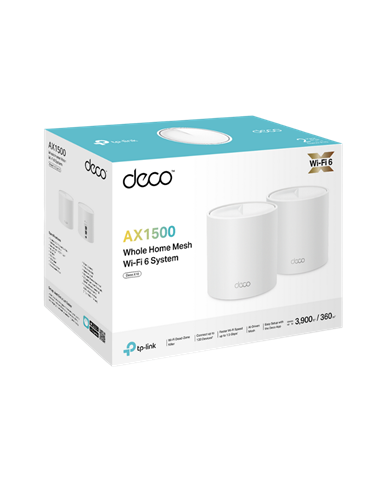 Домашняя Mesh Wi-Fi система TP-LINK Deco X10(2-pack), Wi-Fi, Белый
