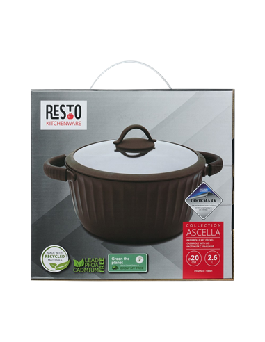 Кастрюля RESTO 94001, 2.6л, Коричневый