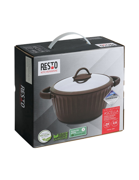 Кастрюля RESTO 94001, 2.6л, Коричневый