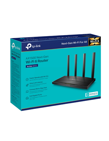 Беспроводной маршрутизатор TP-LINK Archer AX12, Чёрный
