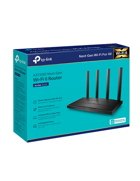 Беспроводной маршрутизатор TP-LINK Archer AX12, Чёрный