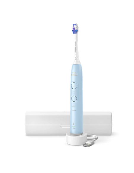 Электрическая звуковая зубная щетка Philips HX7406/02, Голубой