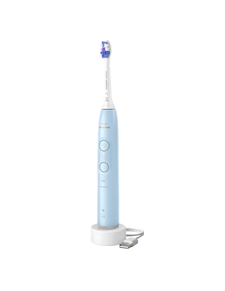 Электрическая звуковая зубная щетка Philips HX7406/02, Голубой