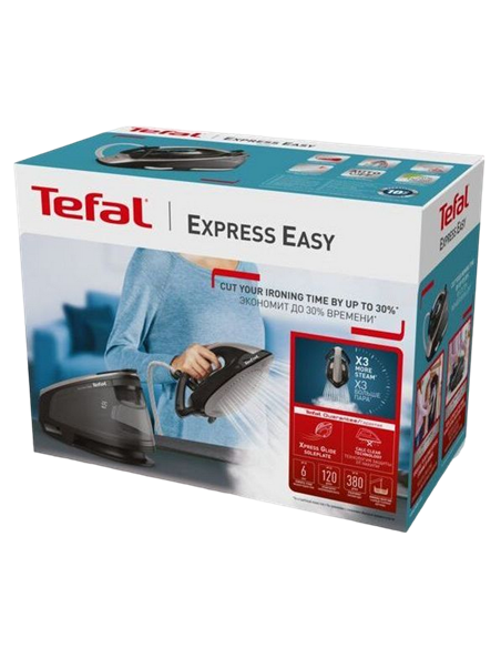 Fier de călcat cu generator de abur Tefal SV6140E0, 2200W, Negru | gri