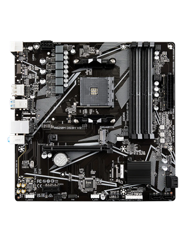 Материнская плата Gigabyte A520M DS3H V2, AM4, AMD A520, Micro-ATX