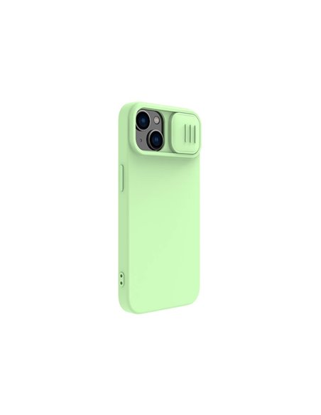 Husă Nillkin iPhone 14 Plus, CamShield Silky Silicone, Verde