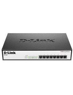 PoE коммутатор D-Link DES-1008P+, 8x IEEE 802.3af/at 2