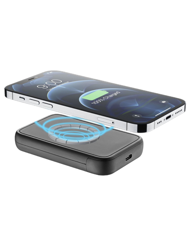 Портативное зарядное устройство Cellularline MAG 5000 Wireless, 5000мА·ч, Чёрный