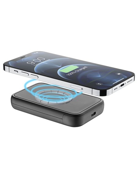 Портативное зарядное устройство Cellularline MAG 5000 Wireless, 5000мА·ч, Чёрный