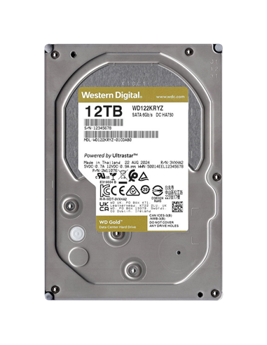 Unitate HDD Western Digital WD Gold, 3.5", 12 TB WD122KRYZ