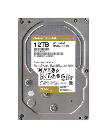 Unitate HDD Western Digital WD Gold, 3.5", 12 TB WD122KRYZ