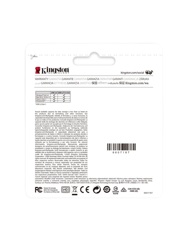 Memorie USB Kingston DataTraveler Kyson, 128GB, Argintiu