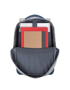 Rucsac pentru Laptop RivaCase Prater, 15.6", Poliester, Gri/Albastru 2