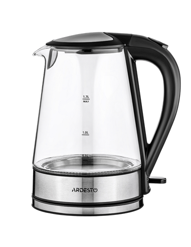 Fierbător electric Ardesto EKL-F110, Oțel Inoxidabil | Negru