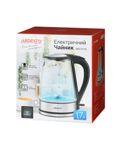 Fierbător electric Ardesto EKL-F110, Oțel Inoxidabil | Negru 2