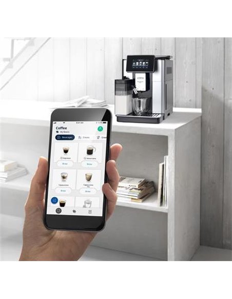 Espressor automat De'Longhi ECAM610.55.SB, Argintiu / Negru