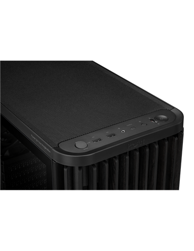 Компьютерный корпус ASUS ProArt PA401 Wood TG, Midi-Tower, Без блока питания, Чёрный