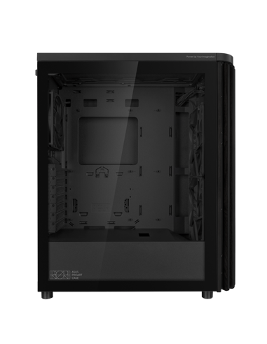 Carcasă PC ASUS ProArt PA401 Wood TG, Midi-Tower, Fără PSU, Negru