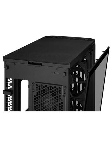 Компьютерный корпус ASUS ProArt PA401 Wood TG, Midi-Tower, Без блока питания, Чёрный