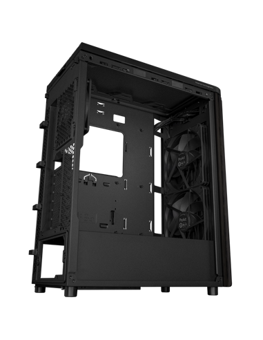 Компьютерный корпус ASUS ProArt PA401 Wood TG, Midi-Tower, Без блока питания, Чёрный